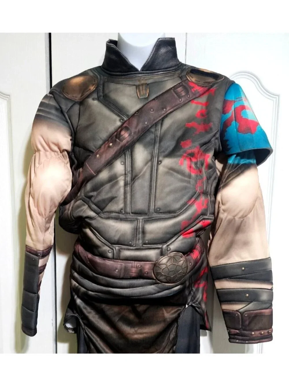 Marvel Ragnarok Gladiator Thor Muscle Costume Boys 12-14 Hammer Avengers Rubies